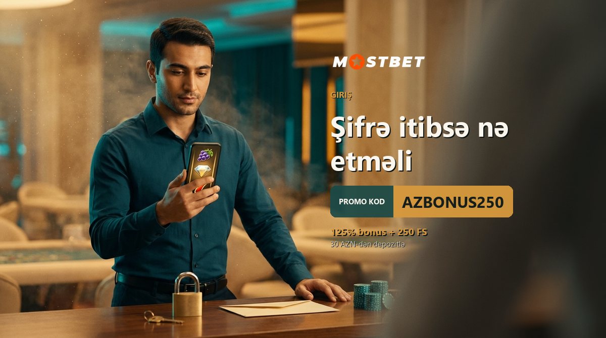 Şifrə itibsə nə etməli — Mostbet AZ