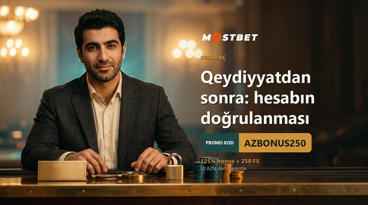 Qeydiyyatdan sonra: hesabın doğrulanması — Mostbet AZ