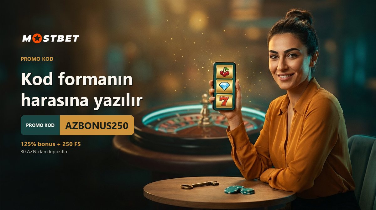 Kod formanın harasına yazılır — Mostbet AZ
